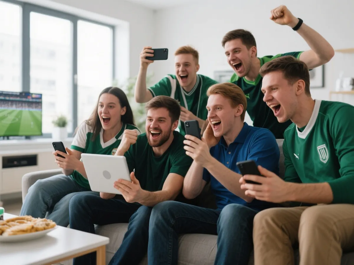 多场景观看体育赛事示意图